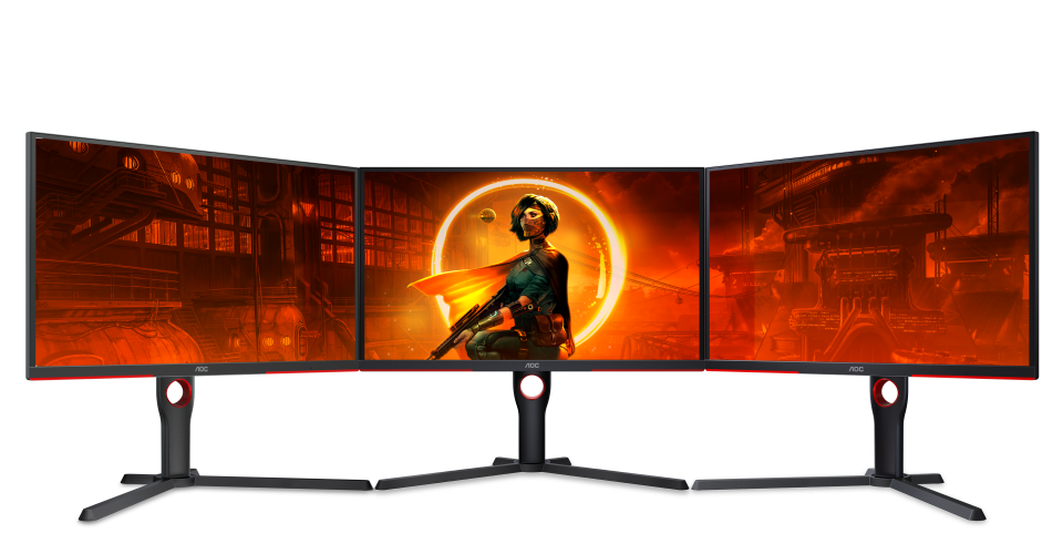 AOC G3 25G3ZM/BK Monitor PC 62,2 cm (24.5) 1920 x 1080 Pixel Full HD Nero,  Rosso - Refurbished Store